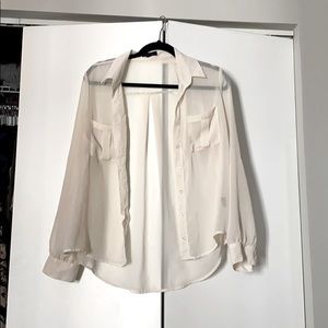 Off-white sheer button up